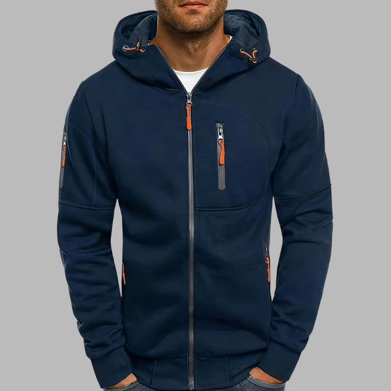Lässiger Herren Zip-Up Hoodie – Leichte Sport-Sweatjacke