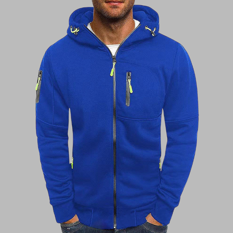 Lässiger Herren Zip-Up Hoodie – Leichte Sport-Sweatjacke