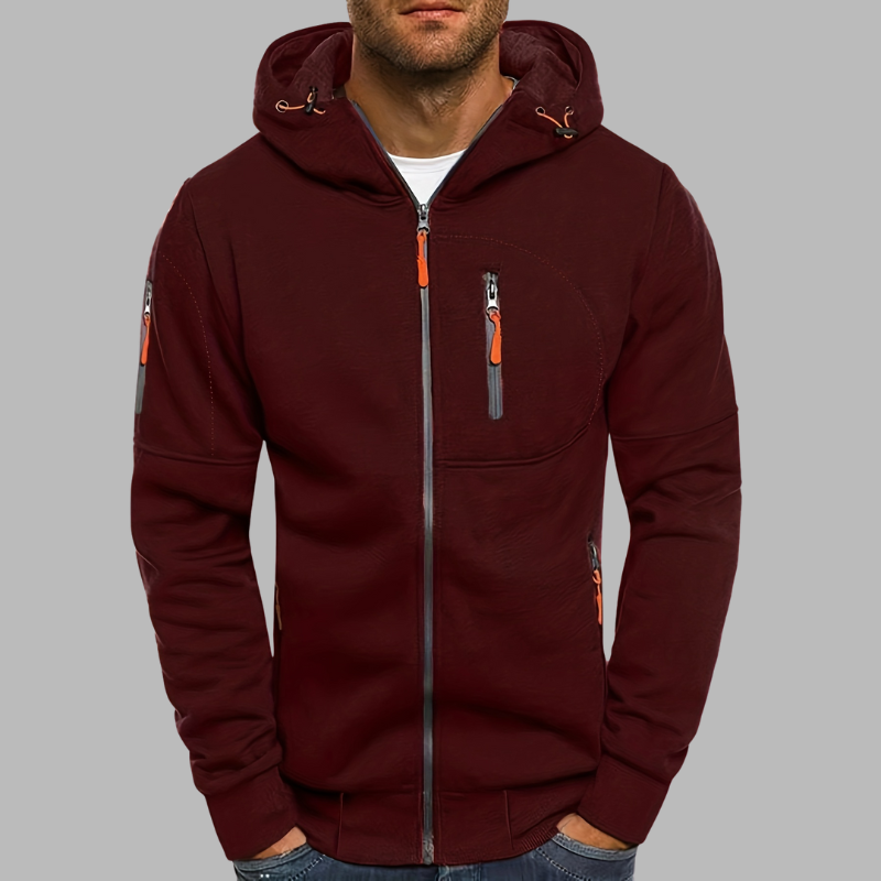 Lässiger Herren Zip-Up Hoodie – Leichte Sport-Sweatjacke