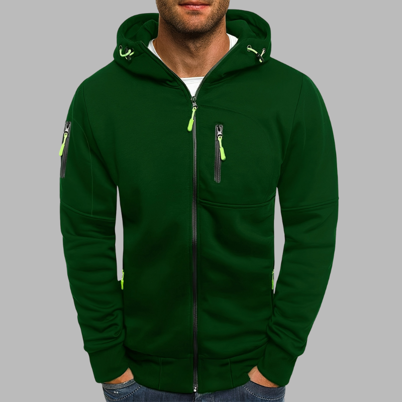 Lässiger Herren Zip-Up Hoodie – Leichte Sport-Sweatjacke