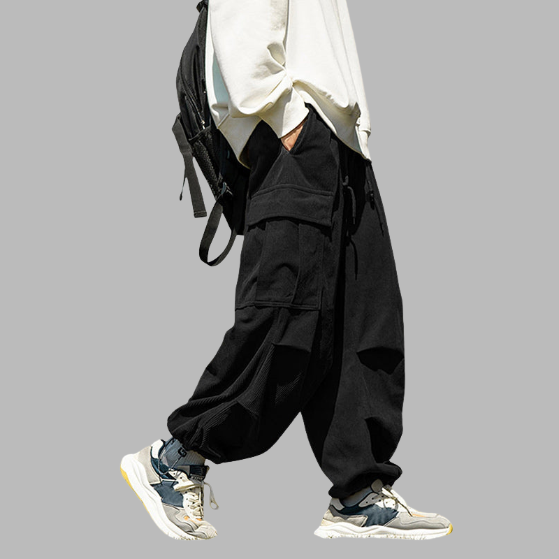 Herren-Cargohose aus Cord im Relaxed Fit mit Multi-Pocket-Design – Lässiger Streetwear-Komfort