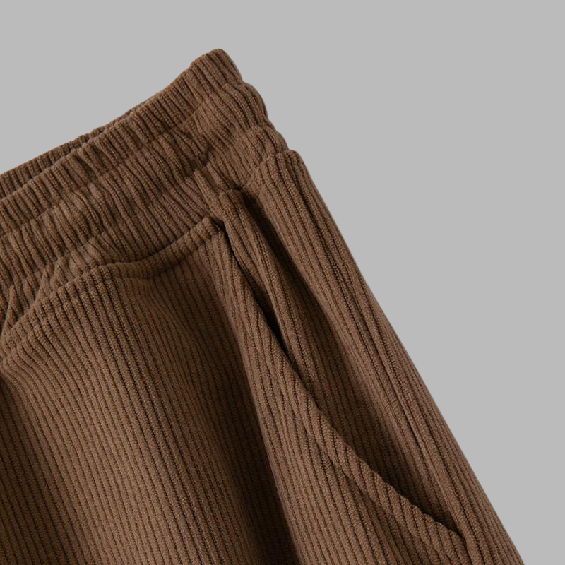 Herren-Cargohose aus Cord – Relaxed Fit mit elastischem Bund und praktischen Taschen