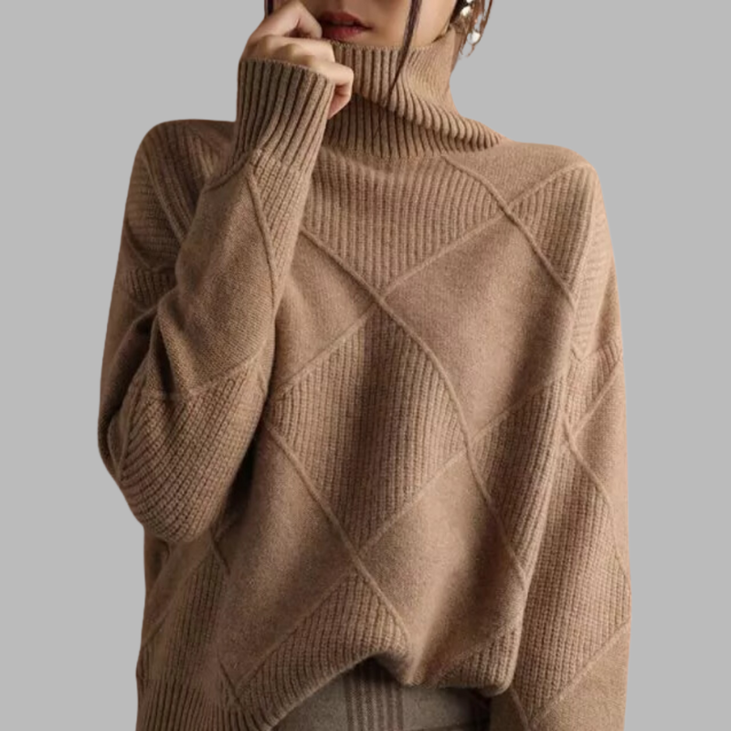 Stylischer Strickpullover für Damen – Warmer, schmal geschnittener Winterpullover