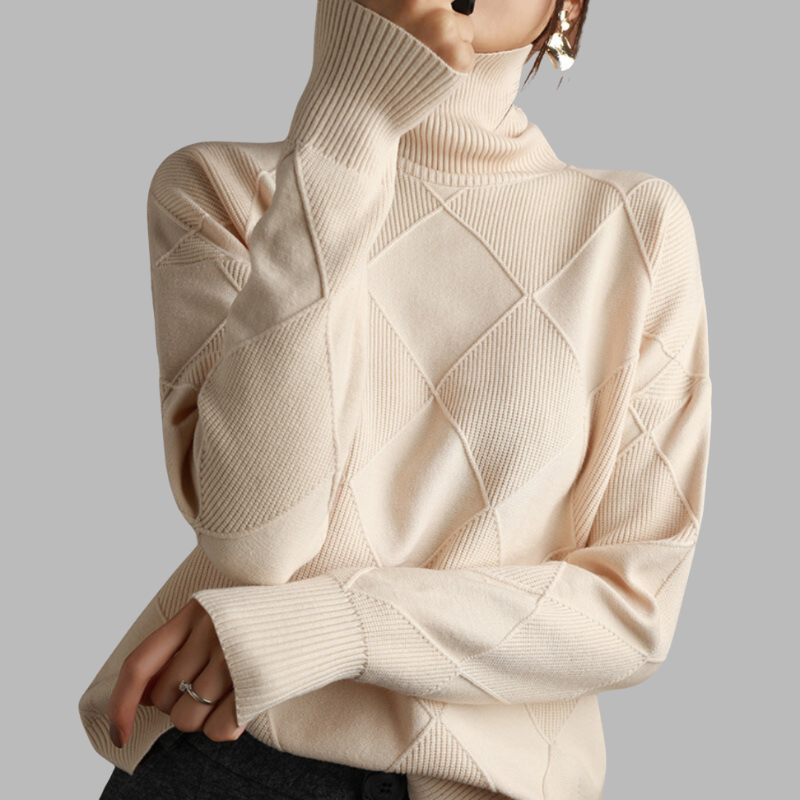 Stylischer Strickpullover für Damen – Warmer, schmal geschnittener Winterpullover