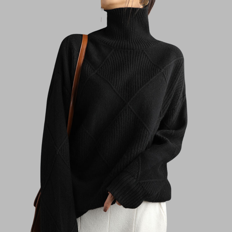 Stylischer Strickpullover für Damen – Warmer, schmal geschnittener Winterpullover