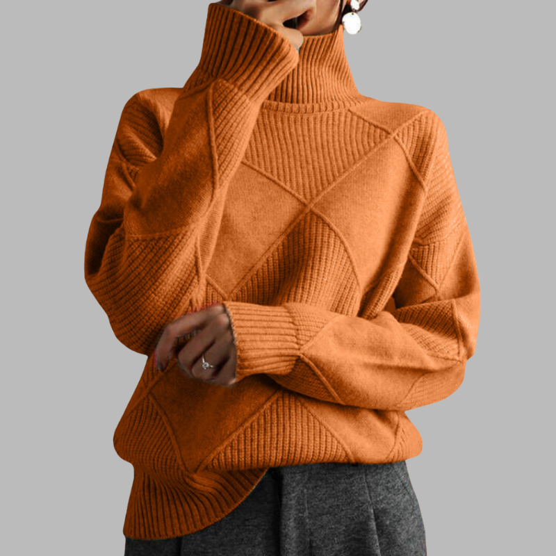 Stylischer Strickpullover für Damen – Warmer, schmal geschnittener Winterpullover