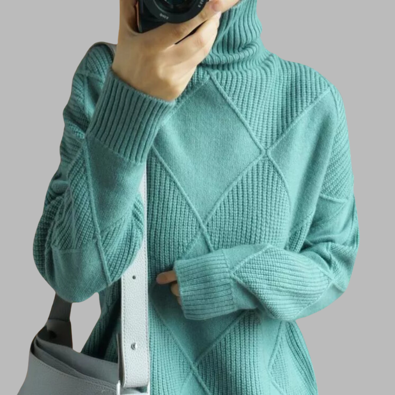 Stylischer Strickpullover für Damen – Warmer, schmal geschnittener Winterpullover