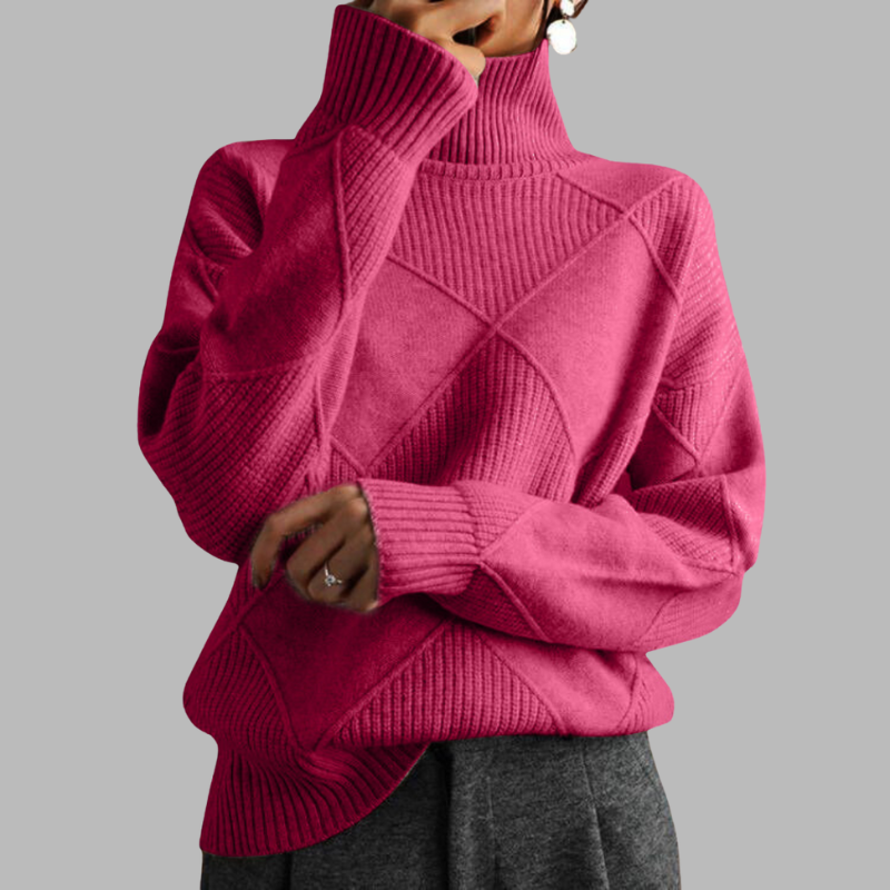 Stylischer Strickpullover für Damen – Warmer, schmal geschnittener Winterpullover