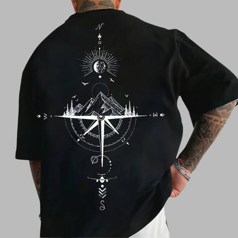 Oversized Herren Grafik T-Shirt – Lässige Baumwoll-Streetwear mit Rundhalsausschnitt