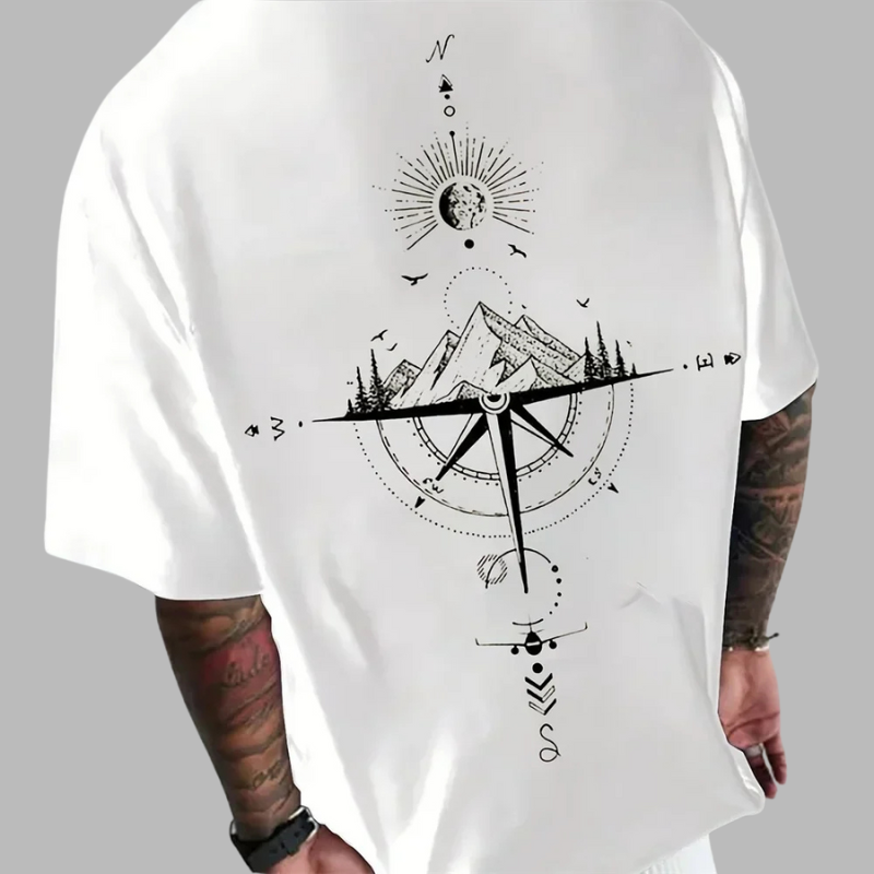 Oversized Herren Grafik T-Shirt – Lässige Baumwoll-Streetwear mit Rundhalsausschnitt