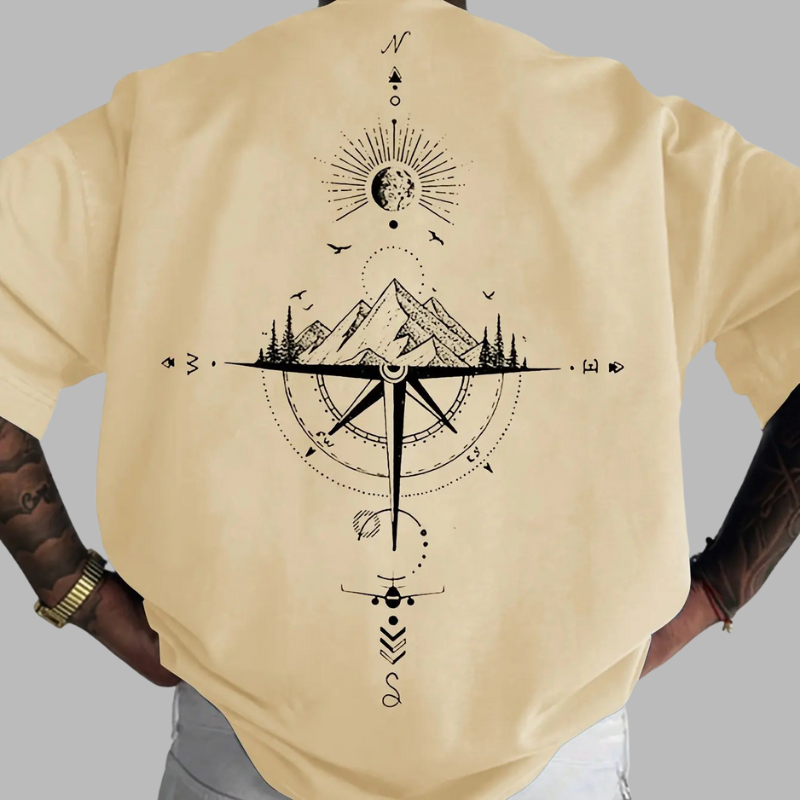 Oversized Herren Grafik T-Shirt – Lässige Baumwoll-Streetwear mit Rundhalsausschnitt